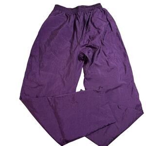 VTG Wimbledon Track Pants Women’s L Purple Retro Tennis Aerobic 80’s Sweatpants